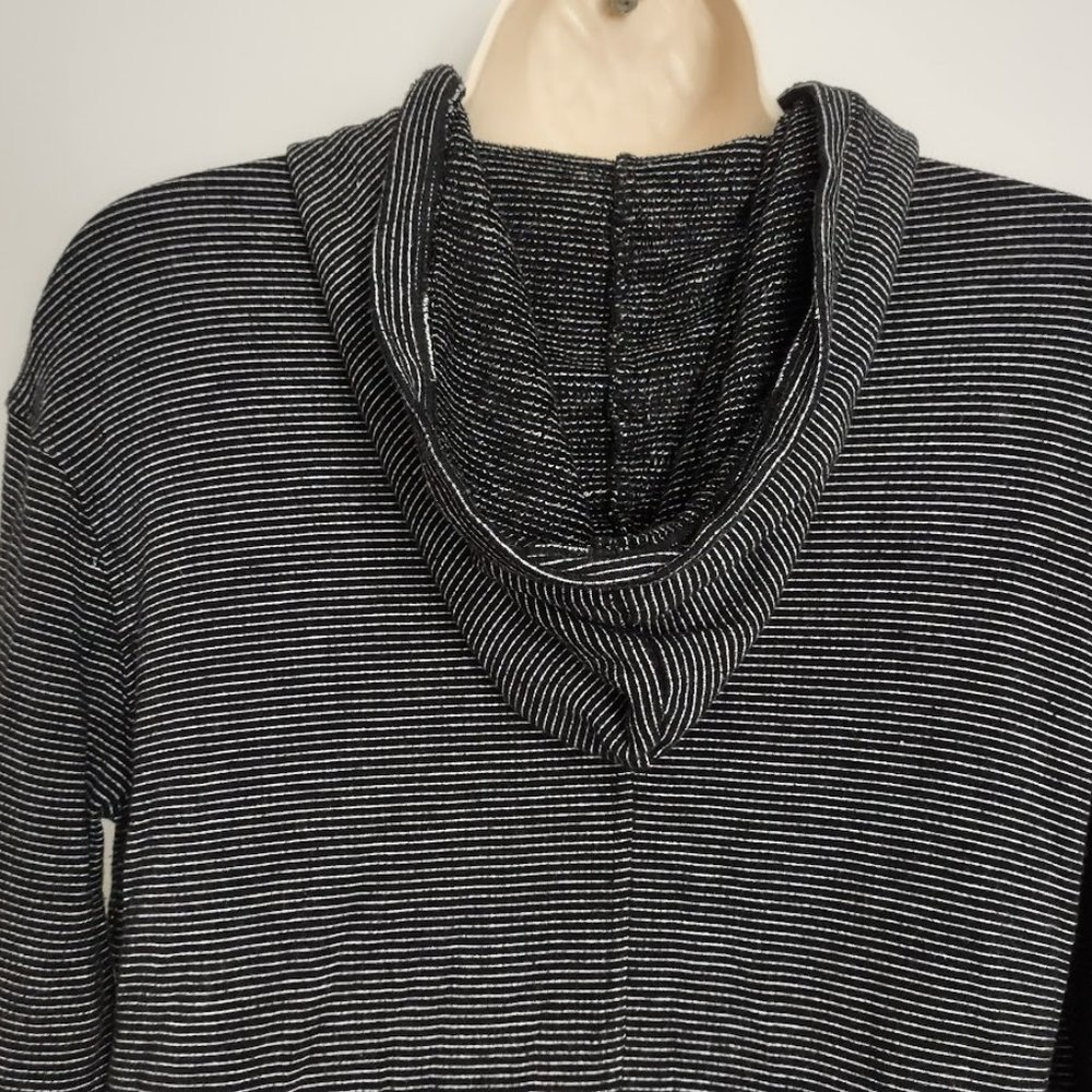 Daily Ritual Black Lightweight Long Sleeve Hooded Top Medium - Picture 6 of 8